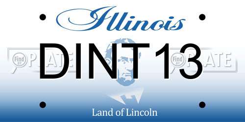 DINT13 Illinois License Plate