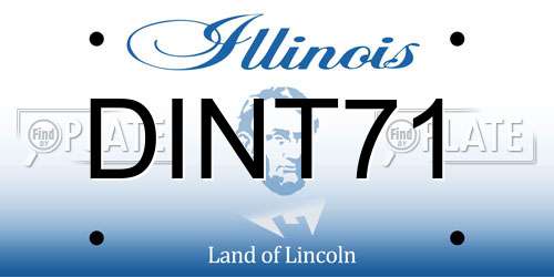 DINT71 Illinois License Plate