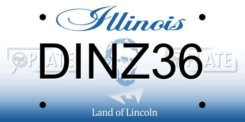 DINZ36 Illinois License Plate
