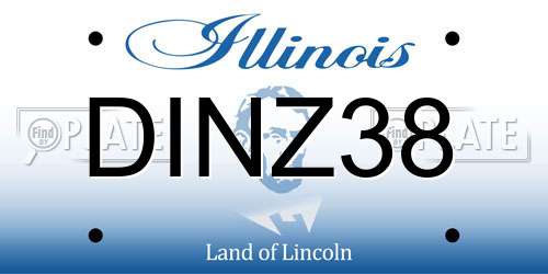 DINZ38 Illinois License Plate