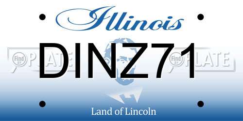 DINZ71 Illinois License Plate