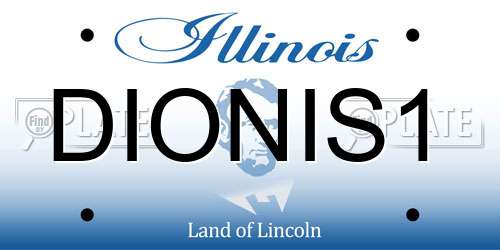 DIONIS1 Illinois License Plate