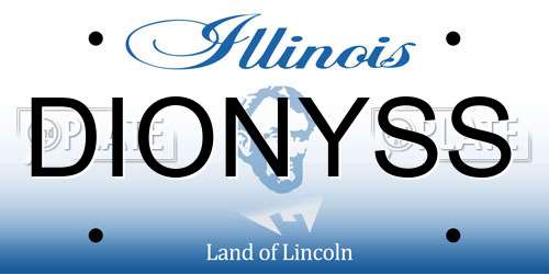 DIONYSS Illinois License Plate