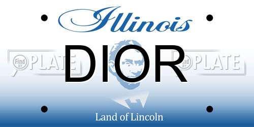 DIOR Illinois License Plate
