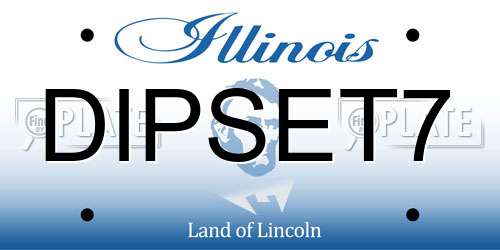 DIPSET7 Illinois License Plate