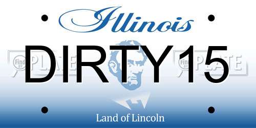 DIRTY15 Illinois License Plate