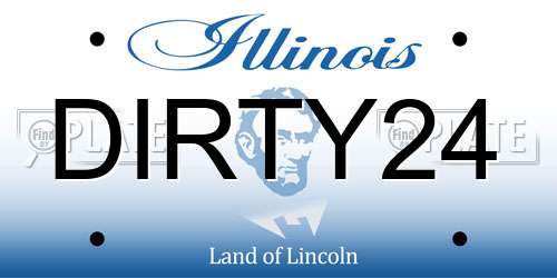 DIRTY24 Illinois License Plate