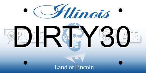DIRTY30 Illinois License Plate