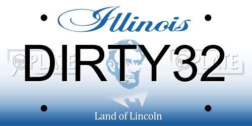 DIRTY32 Illinois License Plate