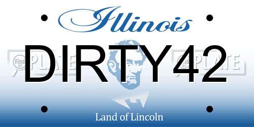 DIRTY42 Illinois License Plate
