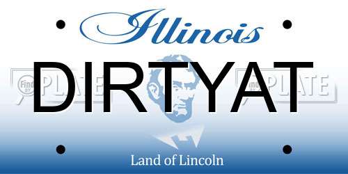 DIRTYAT Illinois License Plate