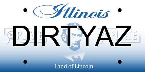 DIRTYAZ Illinois License Plate
