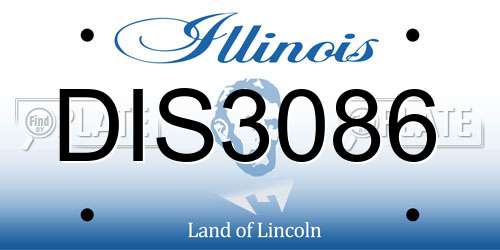 DIS3086 Illinois License Plate