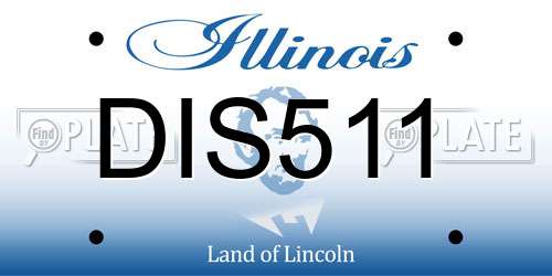 DIS511 Illinois License Plate