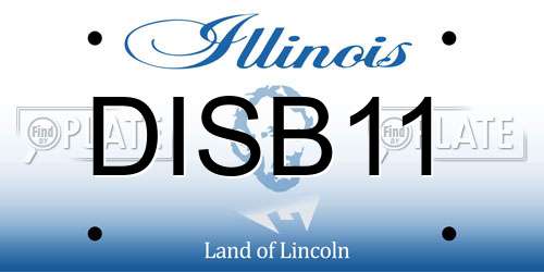 DISB11 Illinois License Plate