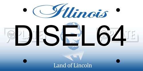 DISEL64 Illinois License Plate