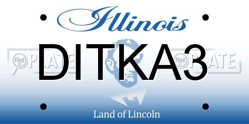 DITKA3 Illinois License Plate