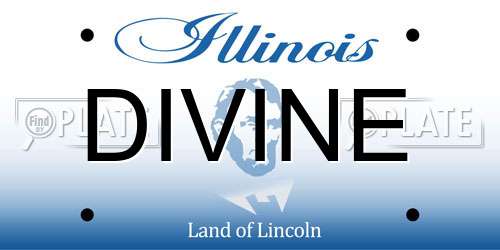DIVINE Illinois License Plate