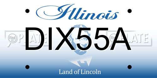 DIX55A Illinois License Plate