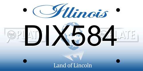 DIX584 Illinois License Plate