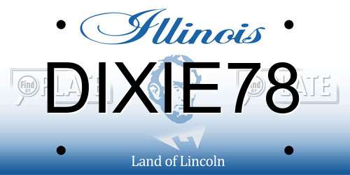 DIXIE78 Illinois License Plate