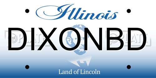 DIXONBD Illinois License Plate