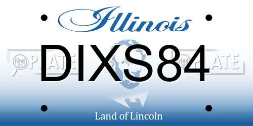 DIXS84 Illinois License Plate