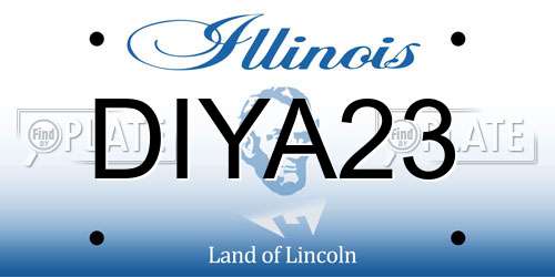 DIYA23 Illinois License Plate