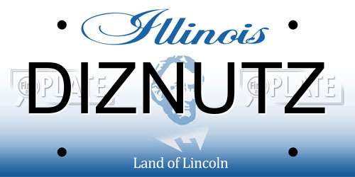 DIZNUTZ Illinois License Plate