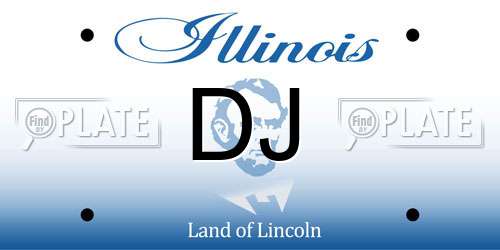 DJ Illinois License Plate