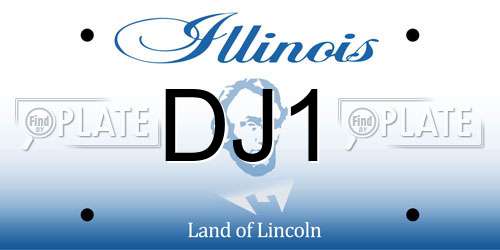 DJ1 Illinois License Plate