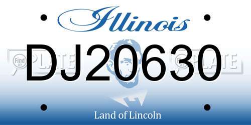 DJ20630 Illinois License Plate
