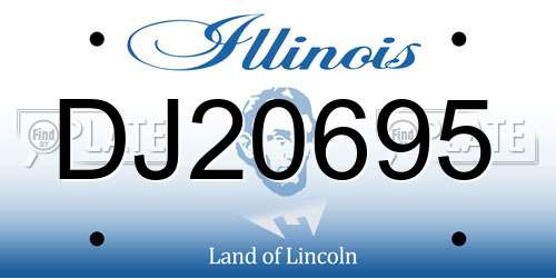DJ20695 Illinois License Plate