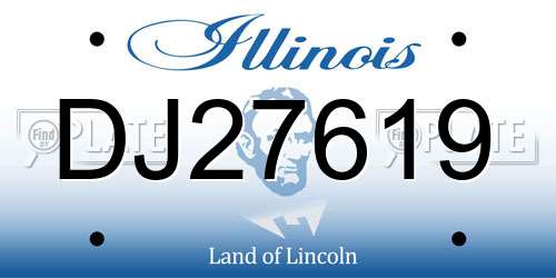 DJ27619 Illinois License Plate
