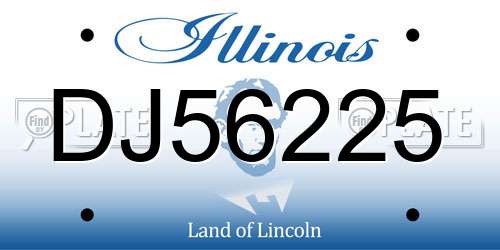 DJ56225 Illinois License Plate