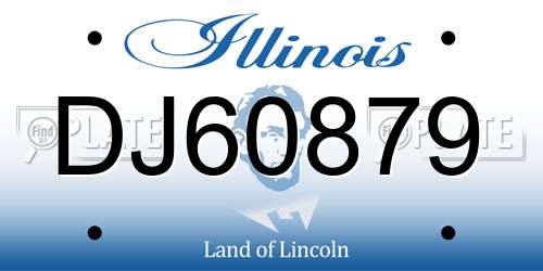 DJ60879 Illinois License Plate