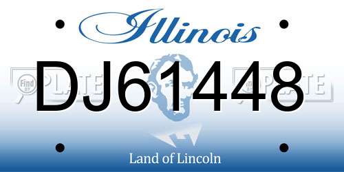 DJ61448 Illinois License Plate