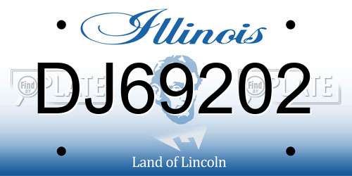 DJ69202 Illinois License Plate
