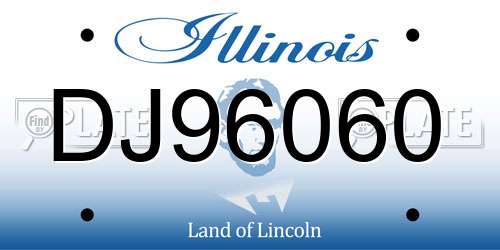 DJ96060 Illinois License Plate