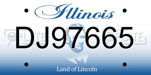 DJ97665 Illinois License Plate