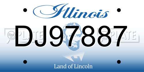 DJ97887 Illinois License Plate