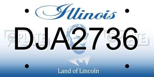 DJA2736 Illinois License Plate