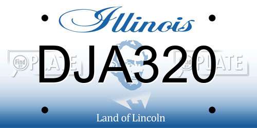 DJA320 Illinois License Plate