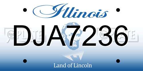 DJA7236 Illinois License Plate