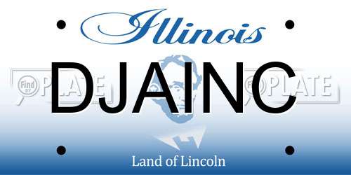 DJAINC Illinois License Plate