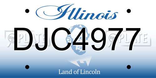 DJC4977 Illinois License Plate
