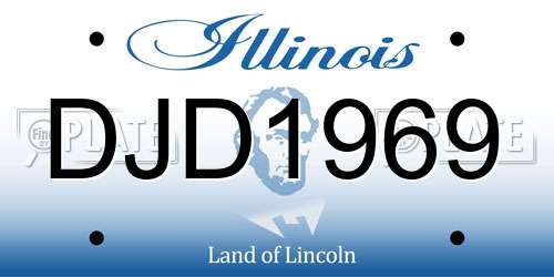DJD1969 Illinois License Plate