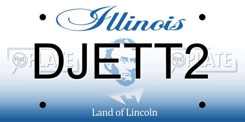 DJETT2 Illinois License Plate