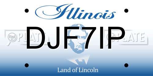 DJF7IP Illinois License Plate