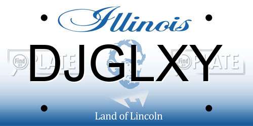 DJGLXY Illinois License Plate